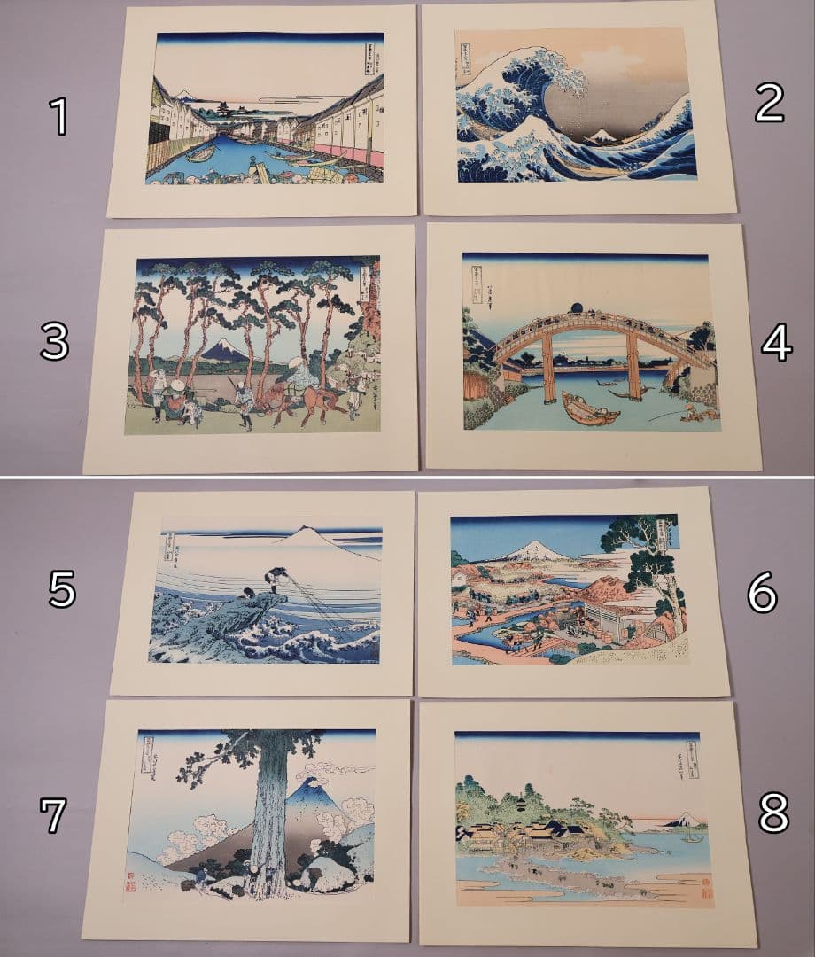 葛飾北斎 富嶽三十六景 古法純手摺木版 全46枚 2種欠 画集【CM463】