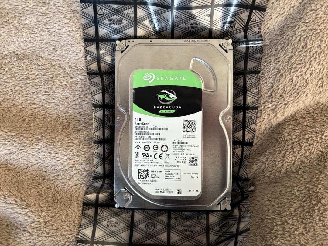 【動作確認済】東芝2TB・Seagate1TB・WD1TB HDD3台セット