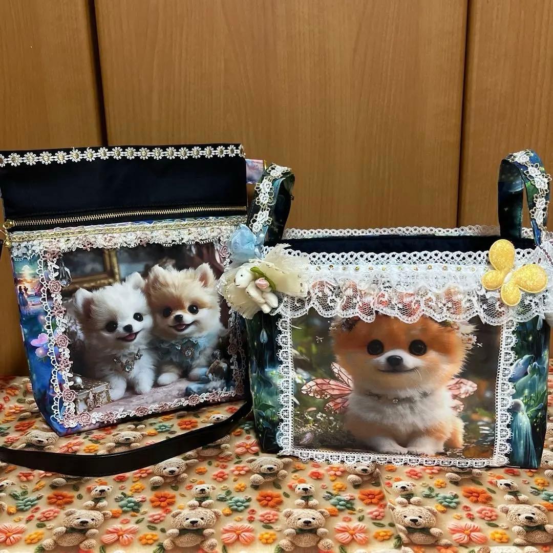 ①ともちゃん 布バスケット＆マチありサコッシュ(大)ベルト付き