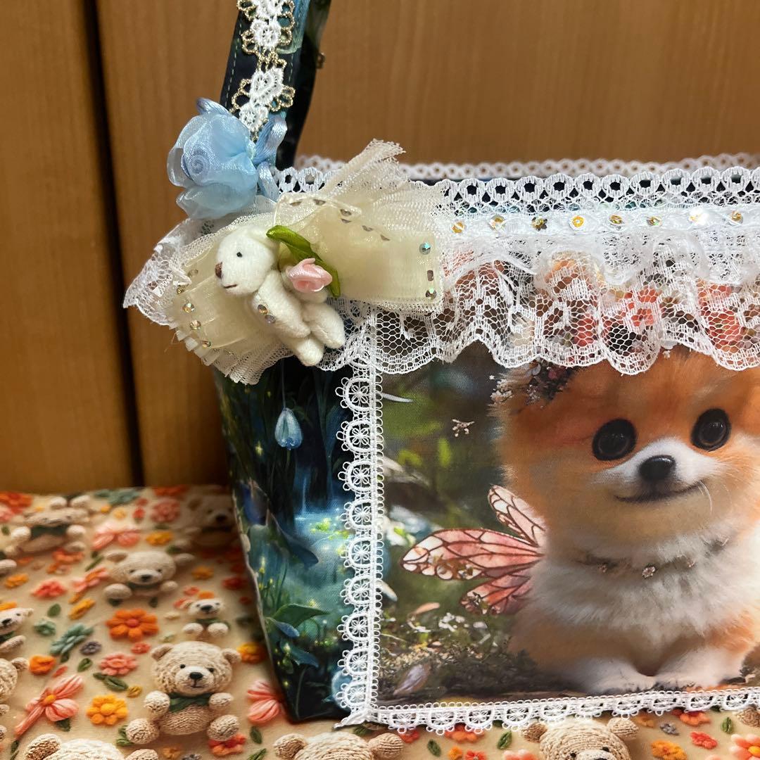 ①ともちゃん 布バスケット＆マチありサコッシュ(大)ベルト付き
