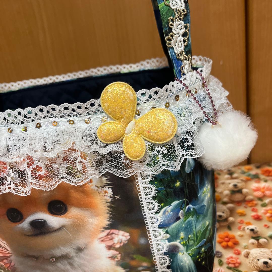 ①ともちゃん 布バスケット＆マチありサコッシュ(大)ベルト付き