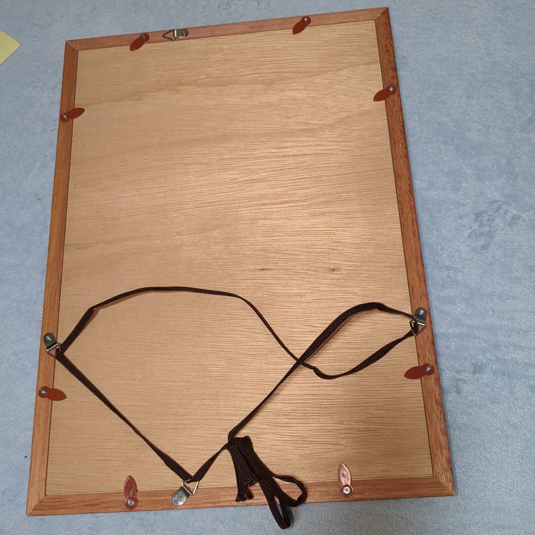 福田良則　 夫婦鯉滝登り　陶板　　額入り