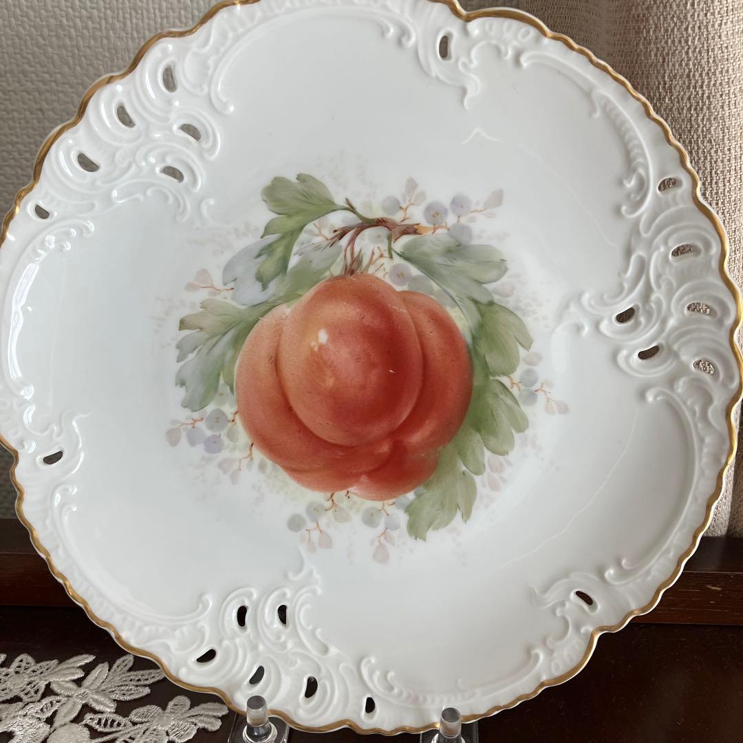 ドイツニンフェンブルグ　フルーツ紋プレート