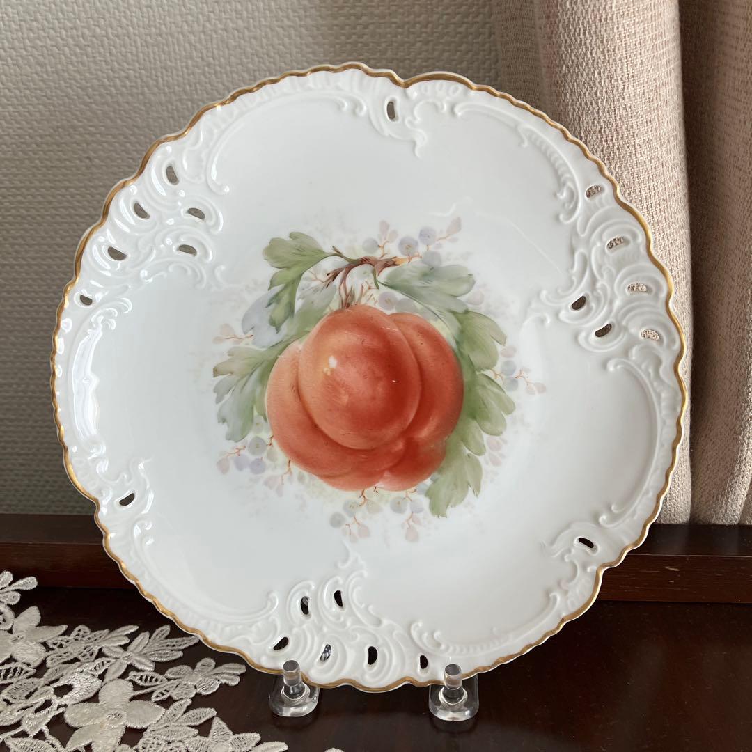 ドイツニンフェンブルグ　フルーツ紋プレート