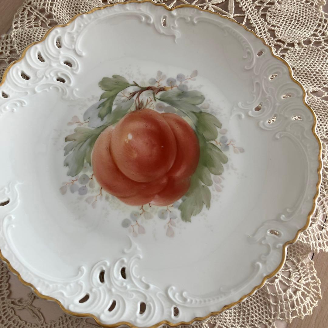 ドイツニンフェンブルグ　フルーツ紋プレート