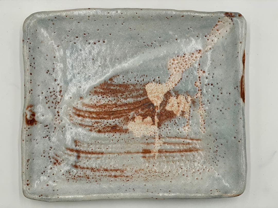 陶器 角皿 木箱付き