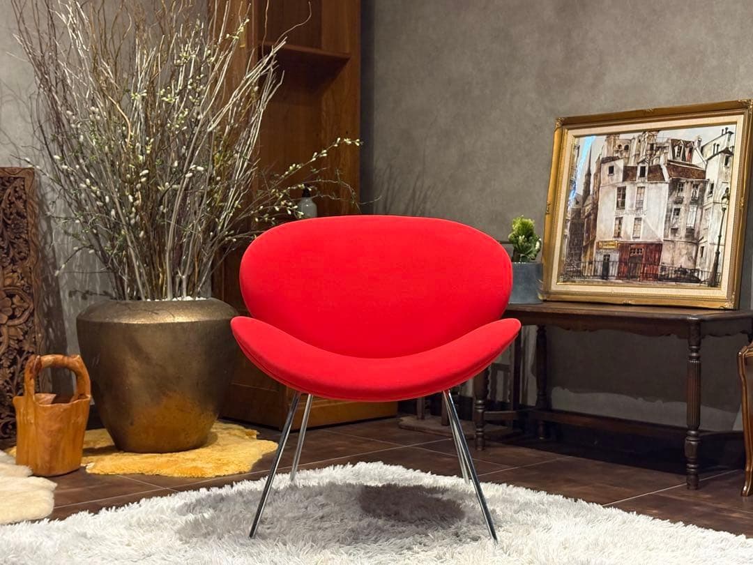 ピエールポーラン　オレンジスライスチェア　レッド　ミッドセンチュリー　YZ