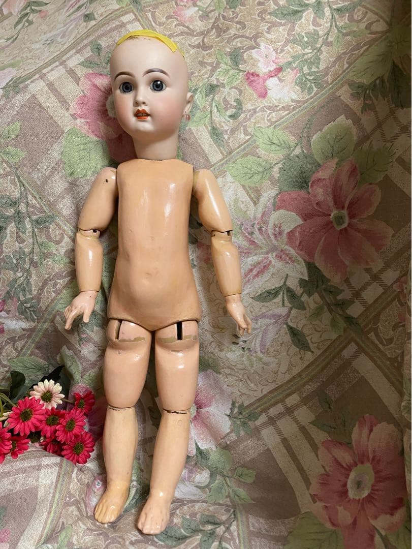 専用ジュモー　赤スタンプ　アンティーク　ビスク　ドール