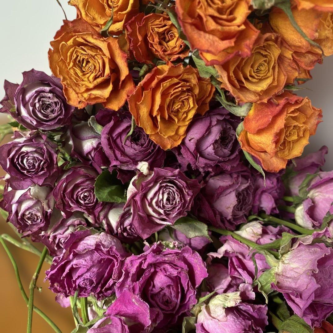 65.ドライフラワー花材バラ30cm前後100本