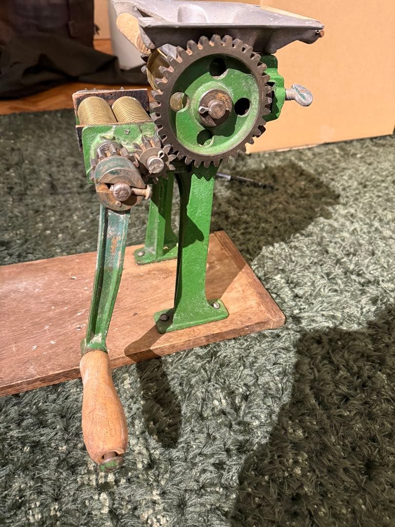 小野式製麺機 手動製麺機 緑色 クラシックデザイン