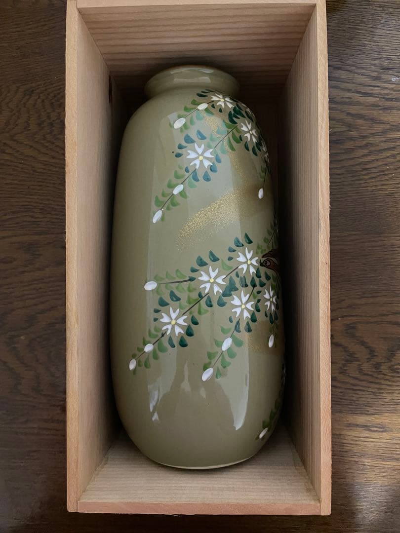 九谷焼 花瓶 玉竜製