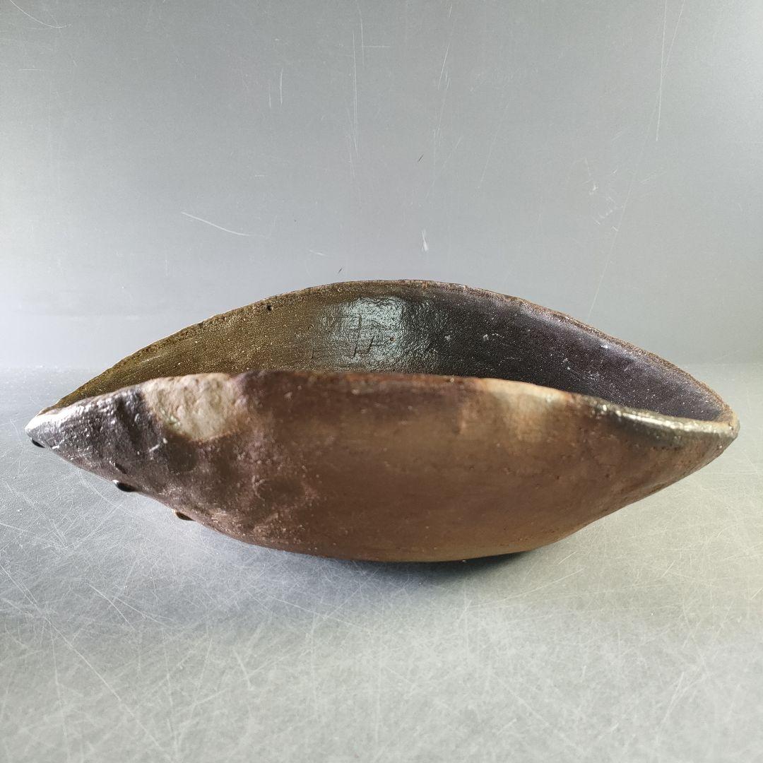 A1256-2/丹波焼/石田陶春 造/丹波やき〆菓子鉢/飾鉢/盛鉢/懐石道具/