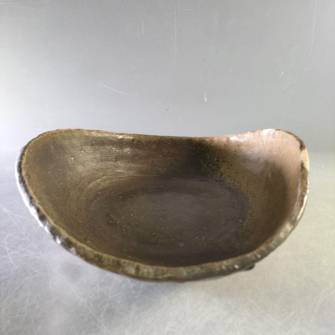 A1256-2/丹波焼/石田陶春 造/丹波やき〆菓子鉢/飾鉢/盛鉢/懐石道具/