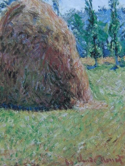 クロード・モネ、ジヴェルニーの積藁、希少な画集より、状態良好、新品高級額、額装付