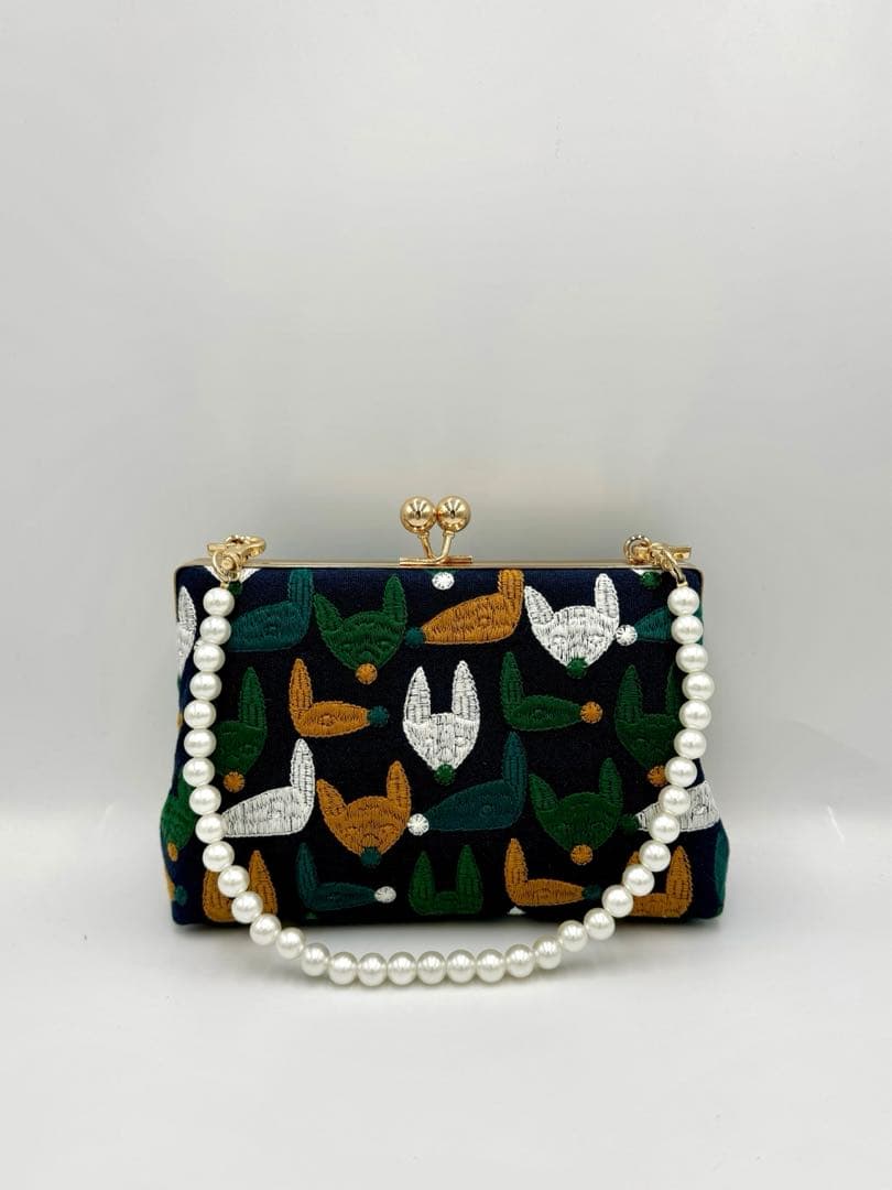【ハンドメイド】 がま口バッグ ボックスバッグ #B21
