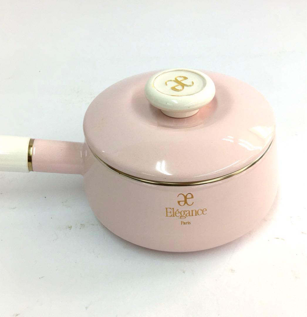 新品　エレガンス　ピンク　桜色　ホーロー鍋3点セット