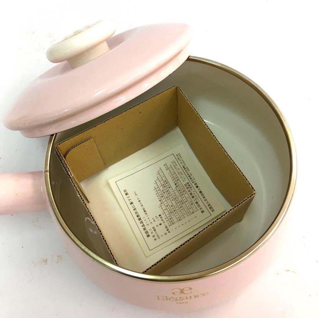 新品　エレガンス　ピンク　桜色　ホーロー鍋3点セット