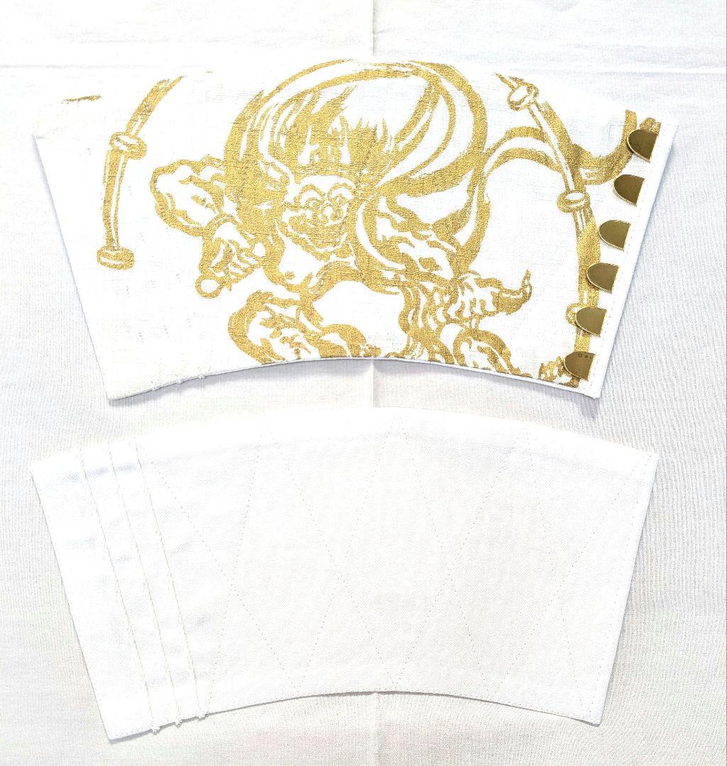 ハンドメイド手甲　こはぜ6枚「白帆布11号」手首周り約17〜19cm