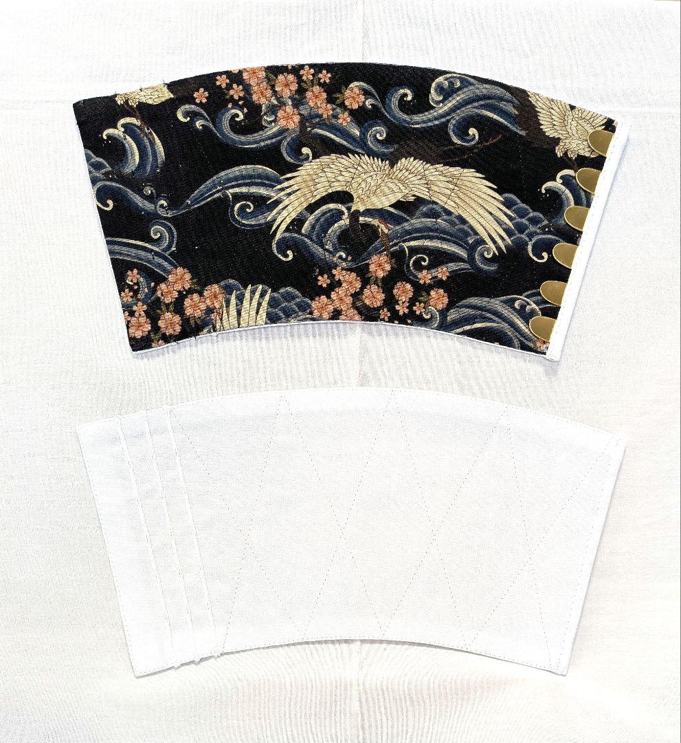 ハンドメイド手甲　こはぜ6枚「白帆布11号」手首周り約17〜19cm