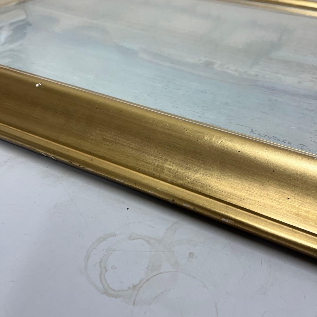 田畑和高　サンミッツェル橋　油絵　金枠　風景　街