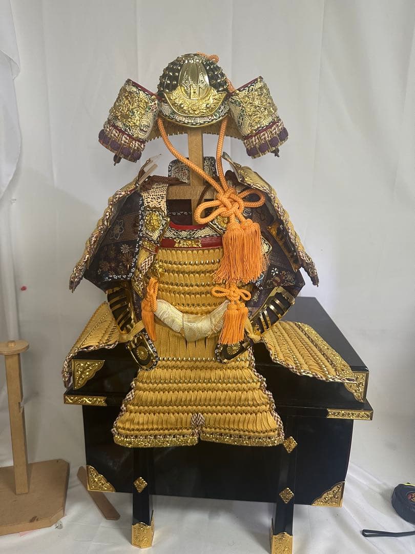 正絹　昭和レトロ　大鎧　五月人形　高さ40cm