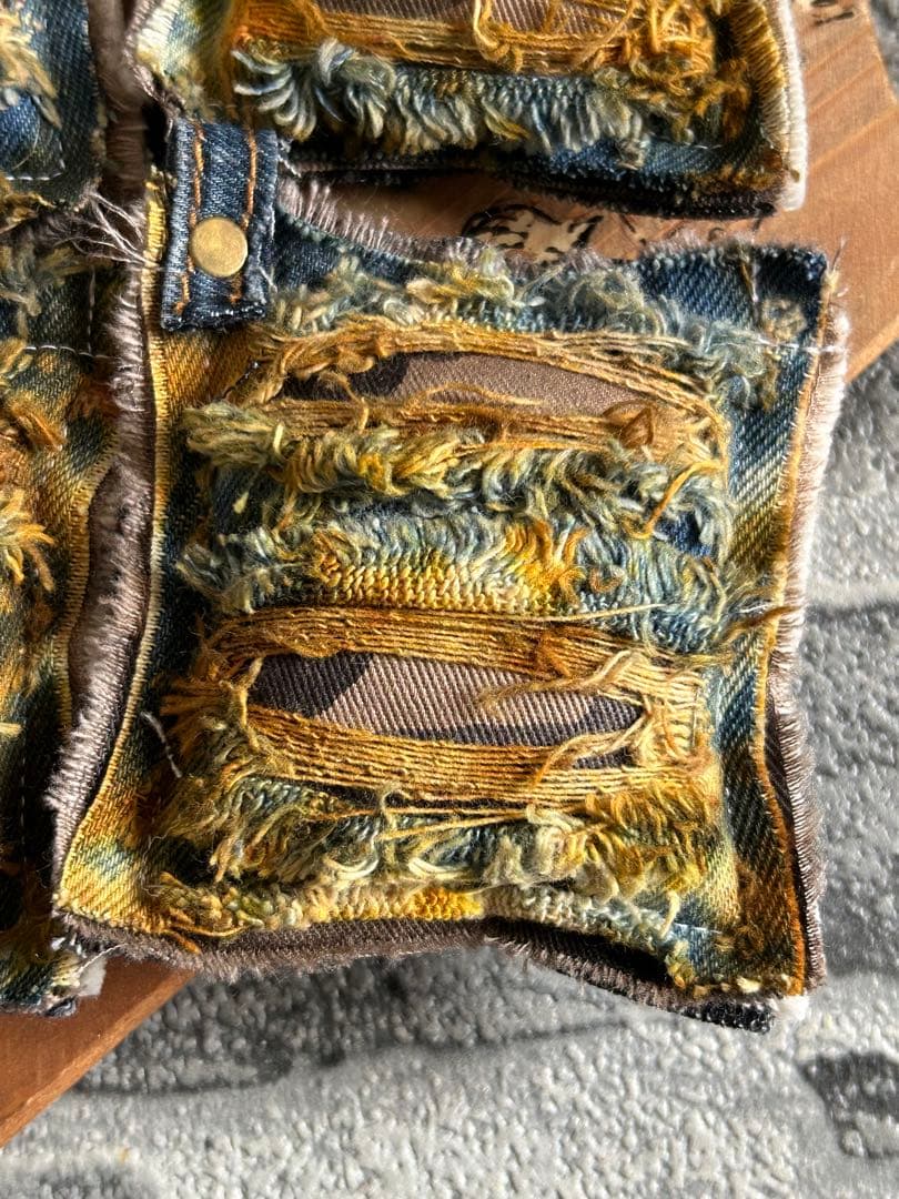 コラボ‼️染めデニムクッションタグカモフラNo.871