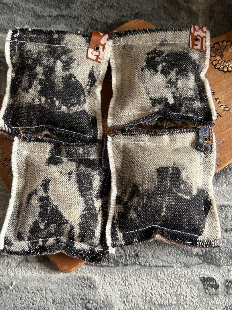 コラボ‼️染めデニムクッションタグカモフラNo.871