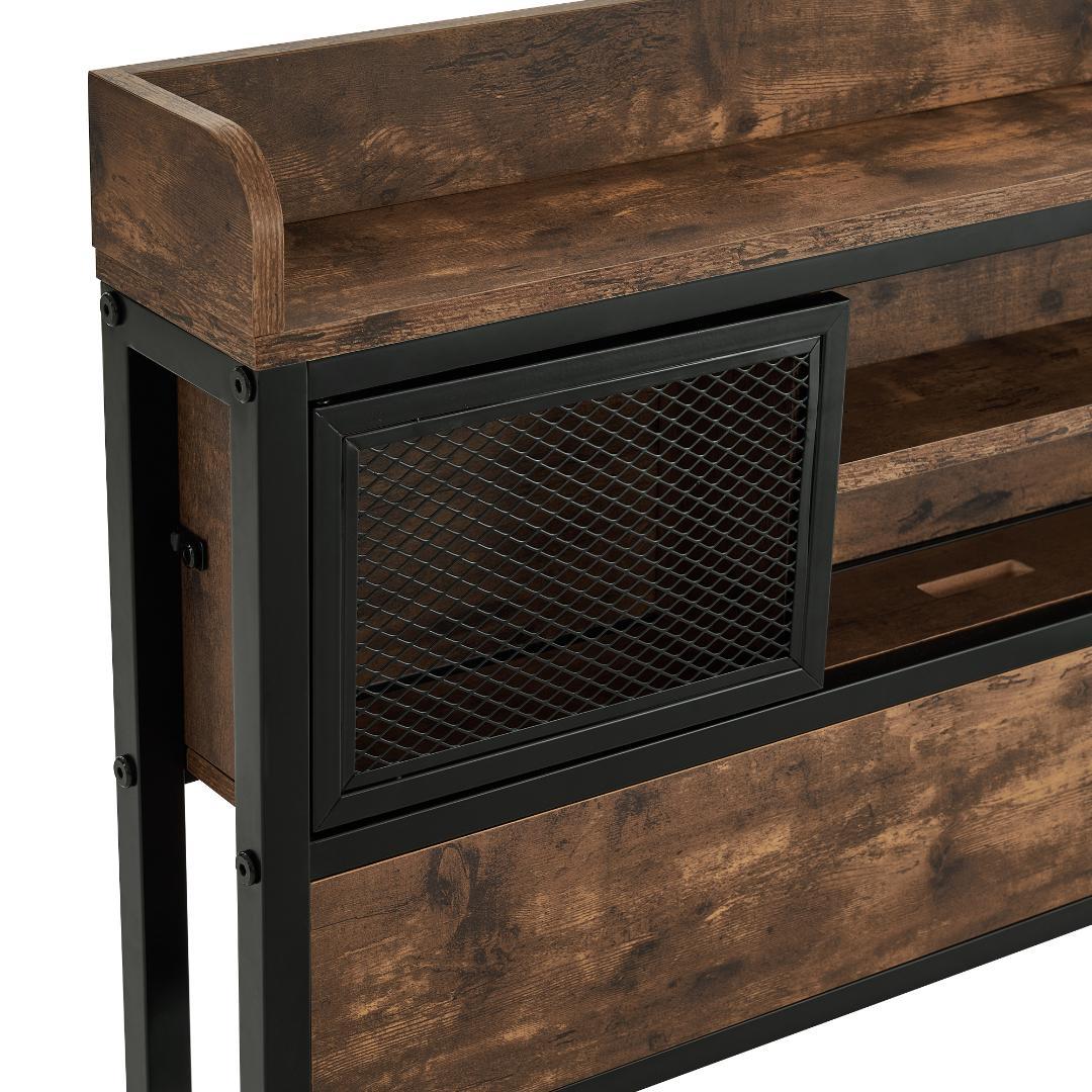 【新品】コンセント付き木製ベッド Sシングル 下収納 北欧風