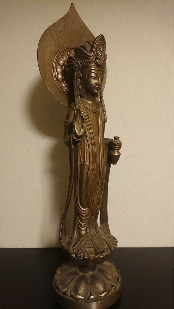 観音菩薩立像 金銅仏 念持仏 澤田政廣 彫刻家 仏像 仏教美術 骨董 古美術