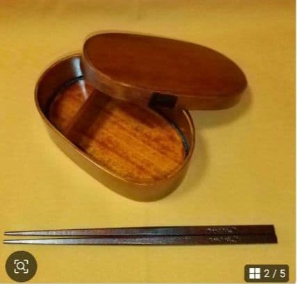 卸直販　木曽ひのきメンパ　曲げわっぱ　摺り漆塗り　浅蓋16cm 木曽ひのき箸付き