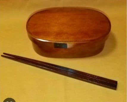 卸直販　木曽ひのきメンパ　曲げわっぱ　摺り漆塗り　浅蓋16cm 木曽ひのき箸付き