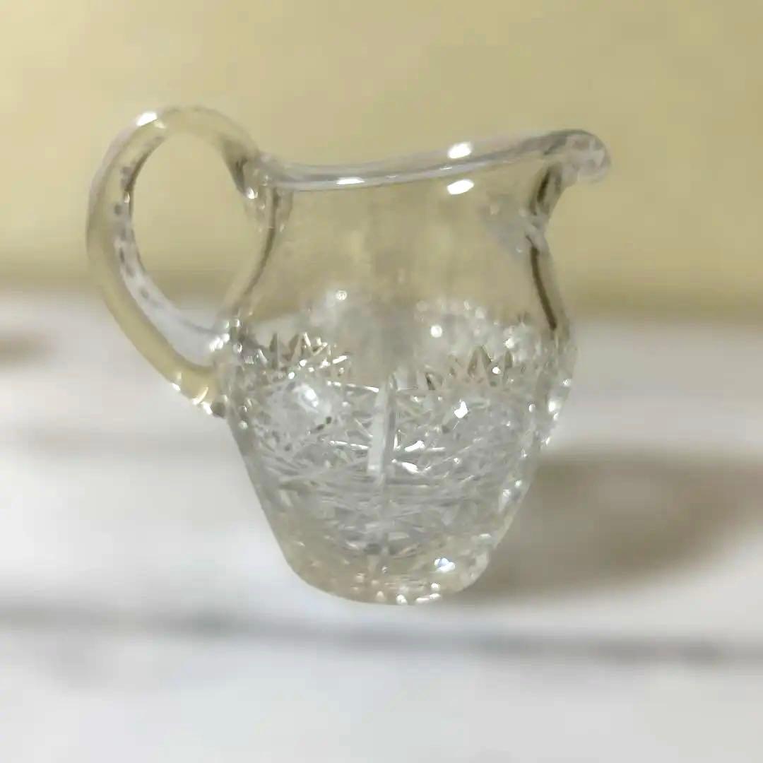 ボヘミアクリスタル　シュガーポット　クリーマー　楊枝入れ ペン立て