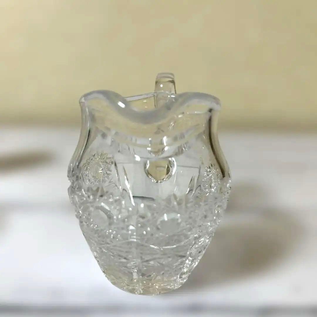 ボヘミアクリスタル　シュガーポット　クリーマー　楊枝入れ ペン立て