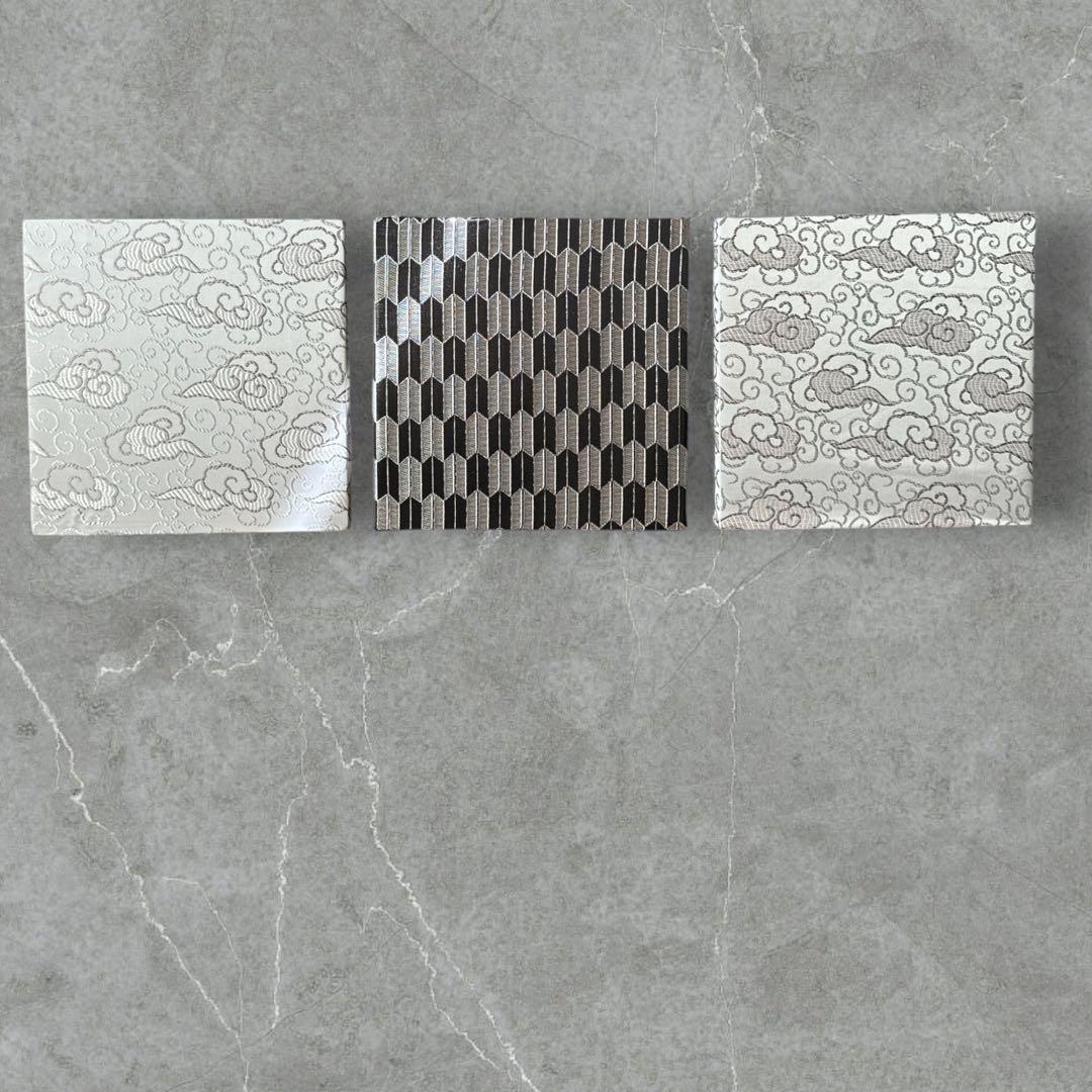 ◼︎005◼︎和柄ファブリックパネル (3セット) 矢絣 瑞雲 和モダン