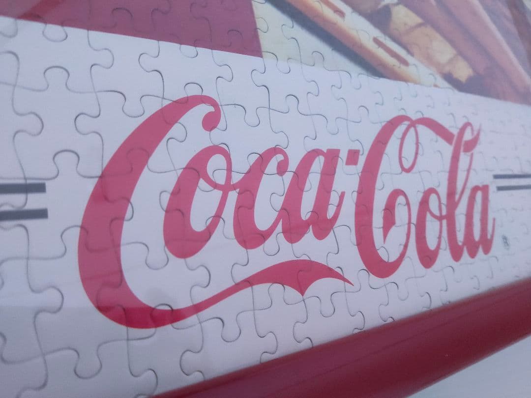 完成品 ジグソーパズル 1000ピース コカ・コーラ フレーム付き