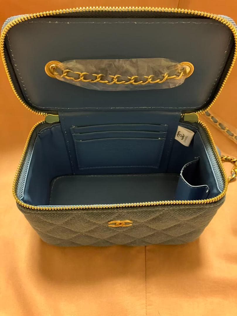 CCロゴ　ブルー デニム チェーンバッグ　ノベルティ