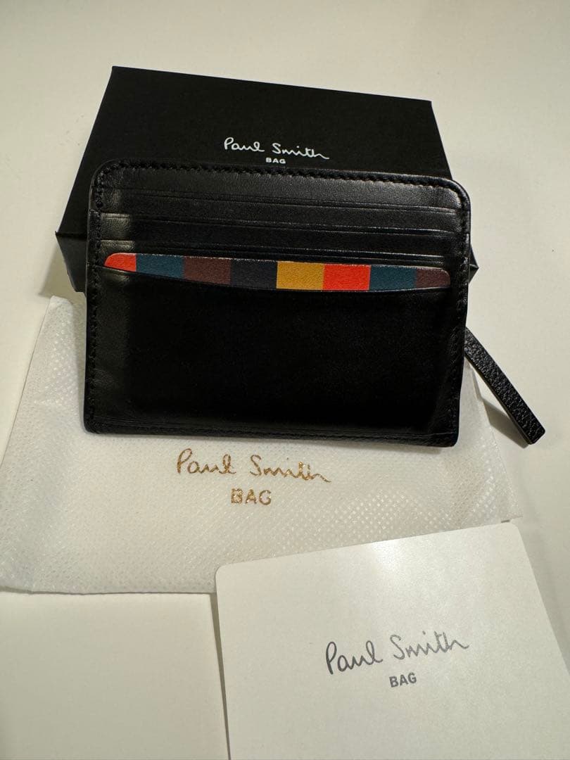 ポールスミス Paul Smith 黒　コンパクト財布　カードケース　名刺入れ