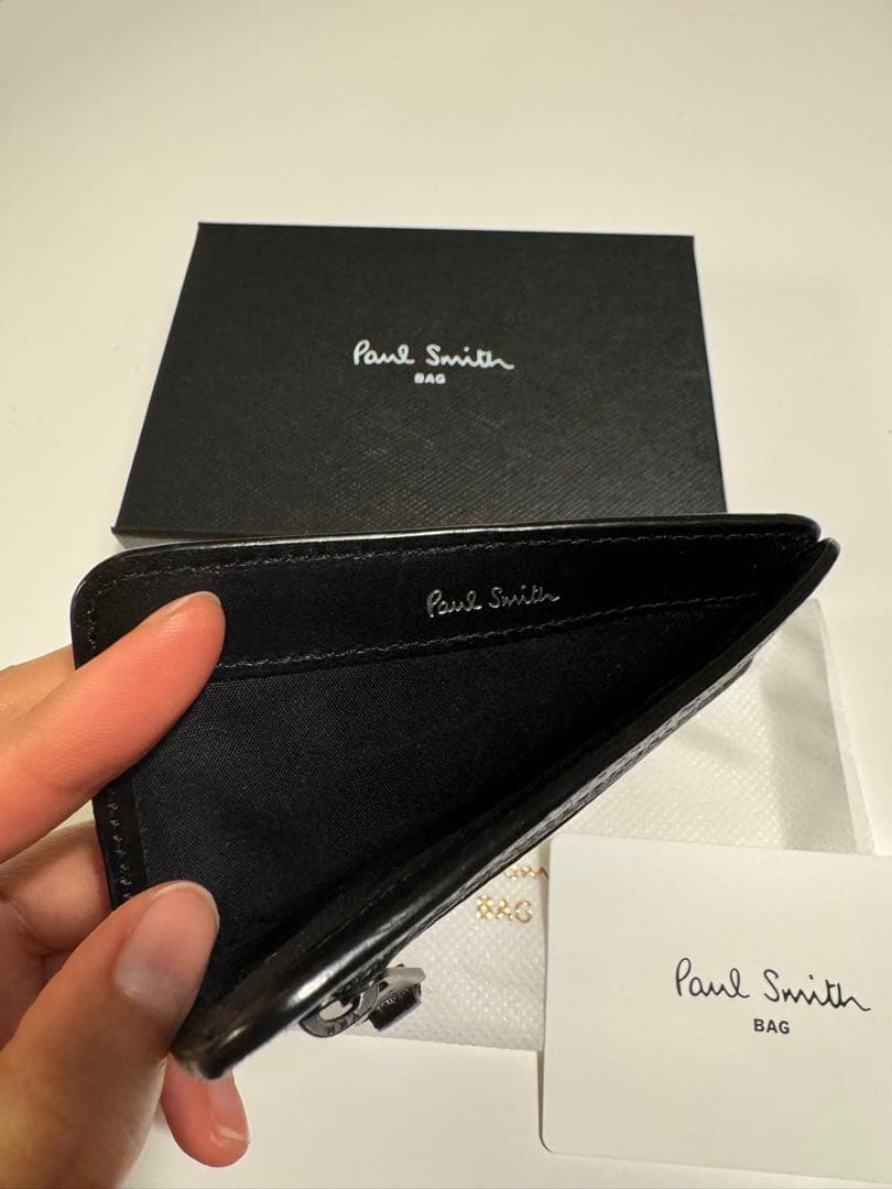 ポールスミス Paul Smith 黒　コンパクト財布　カードケース　名刺入れ