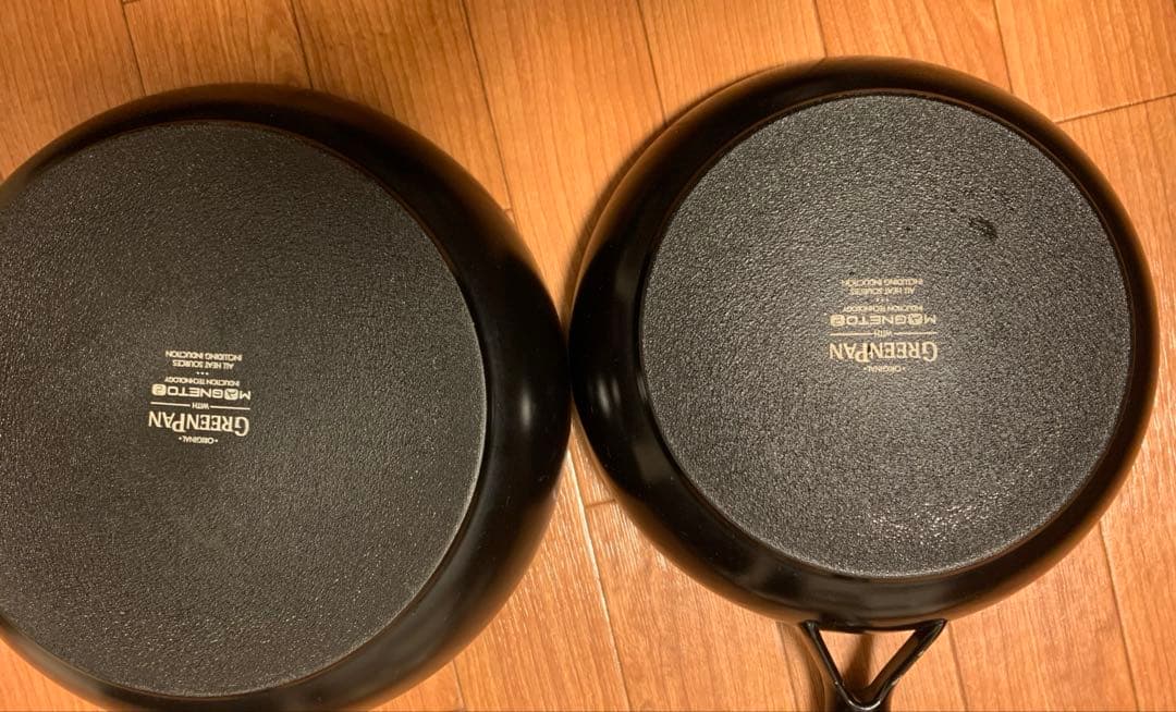 美品‼︎GreenPan フライパン黒・蓋4点セット　ガス・IH対応