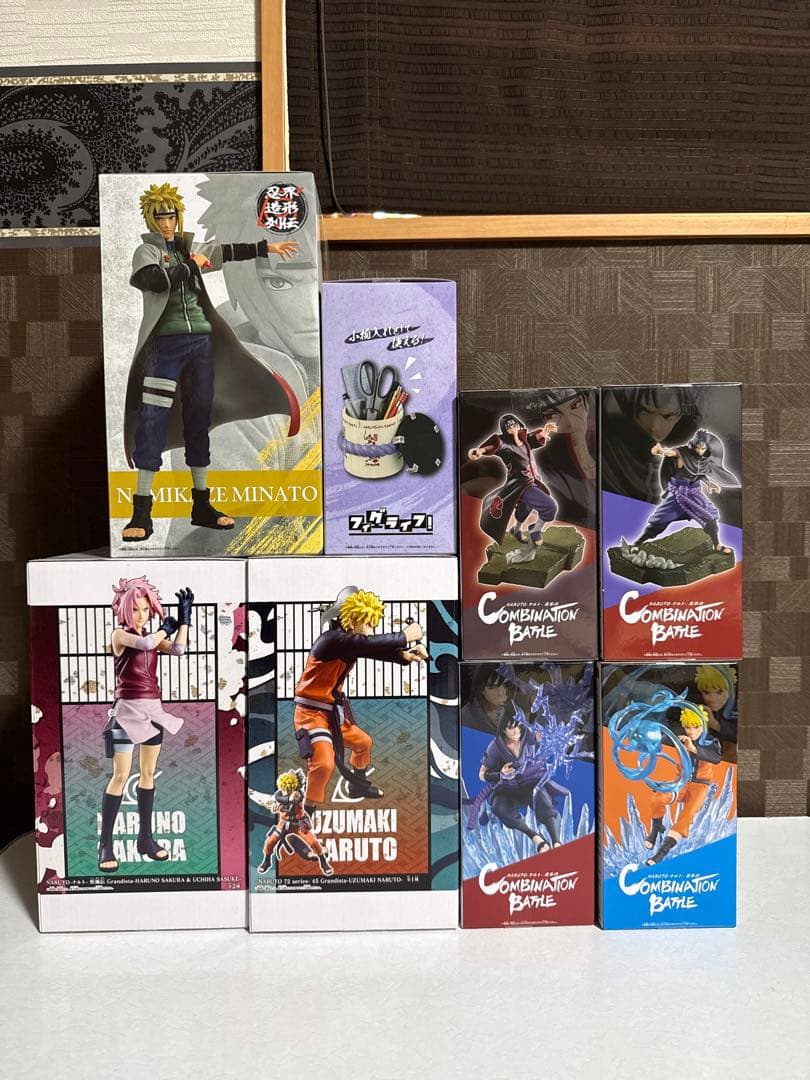 NARUTO-ナルト- フィギュア 8点(ナルト　サスケ　イタチ　ミナト　サクラ