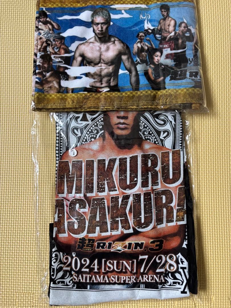 超RIZIN3 朝倉未来シート限定Tシャツ タオルセット