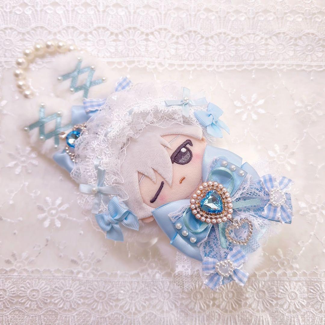 いつぬい　ちびぐるみ ぬい服　もこもこ　うさぎ　水色白　ロリータ　あんスタ