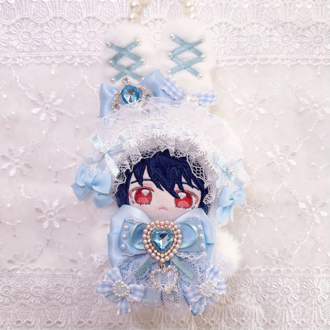 いつぬい　ちびぐるみ ぬい服　もこもこ　うさぎ　水色白　ロリータ　あんスタ