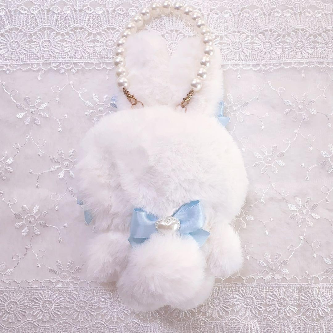 いつぬい　ちびぐるみ ぬい服　もこもこ　うさぎ　水色白　ロリータ　あんスタ