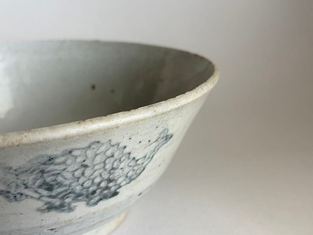 中国 徳化窯 魚文印判鉢 染付 青花 骨董古美術 清朝 華南染付 安南 時代