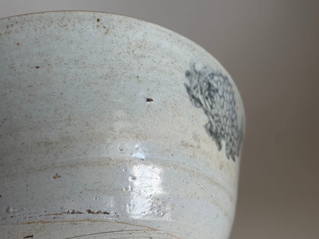 中国 徳化窯 魚文印判鉢 染付 青花 骨董古美術 清朝 華南染付 安南 時代