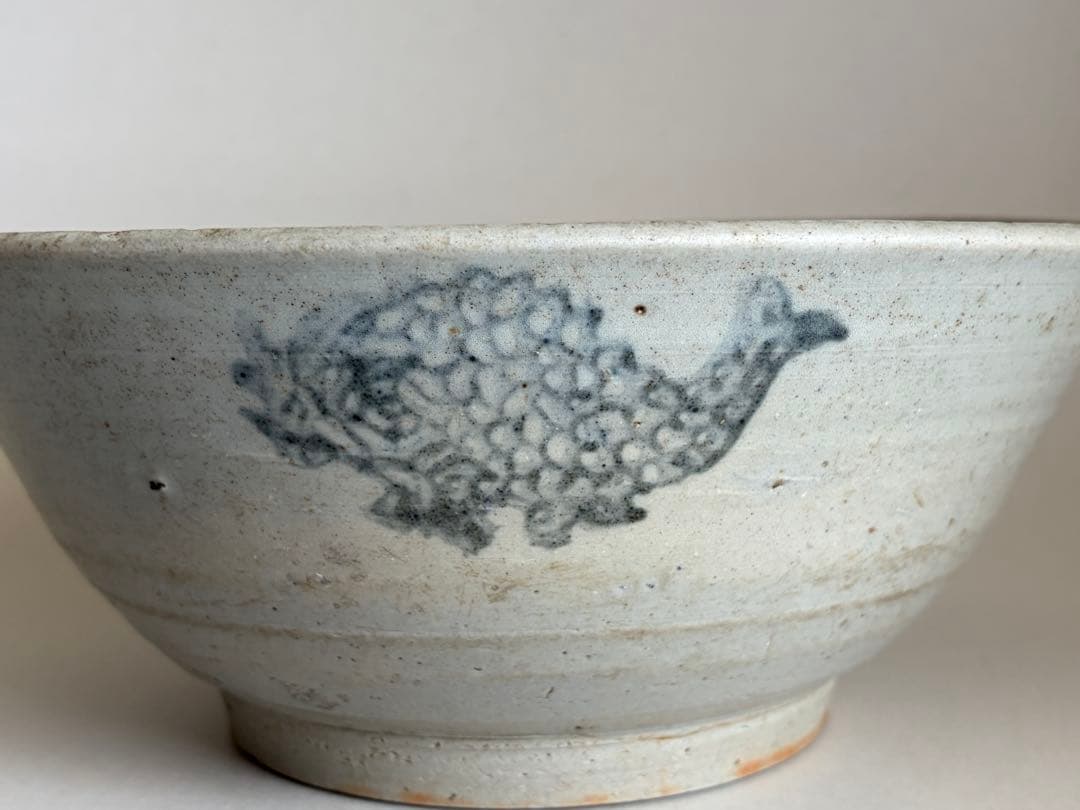 中国 徳化窯 魚文印判鉢 染付 青花 骨董古美術 清朝 華南染付 安南 時代