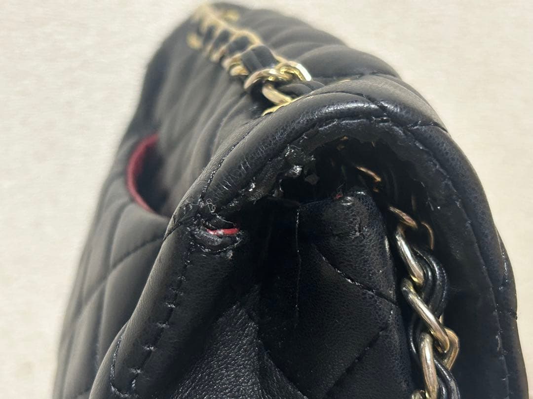 中古　CHANEL ブラック キルティング バッグ