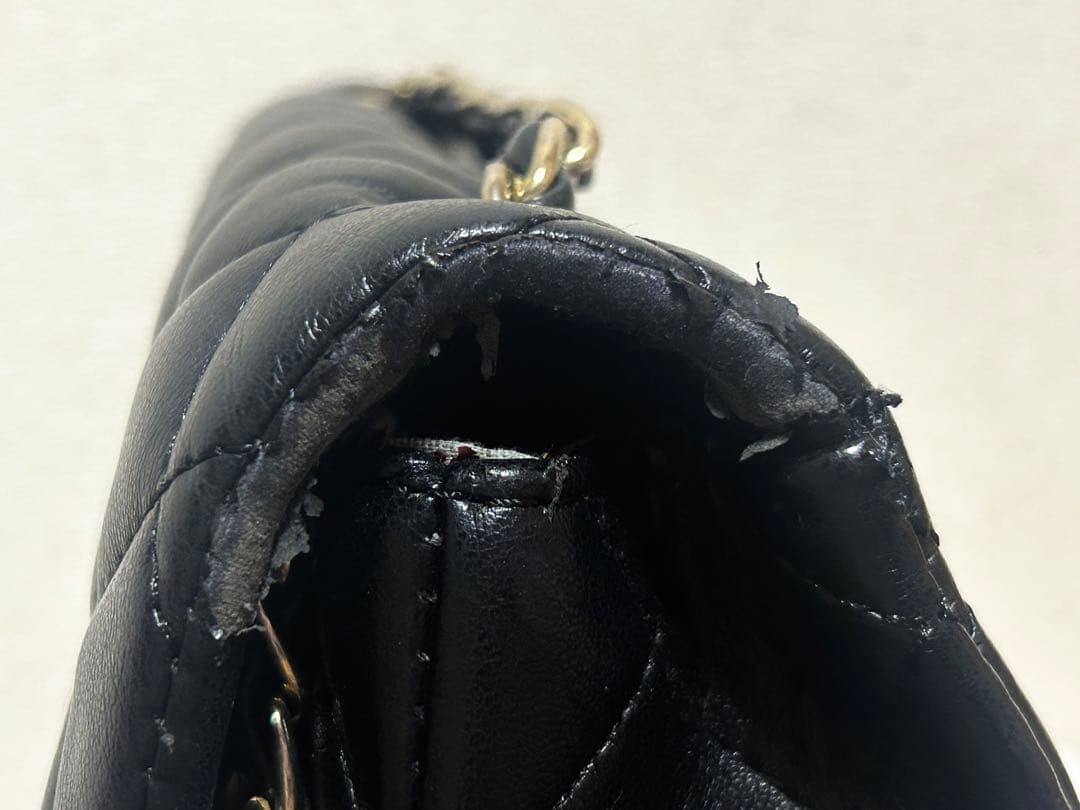 中古　CHANEL ブラック キルティング バッグ