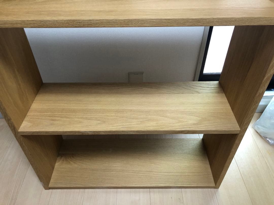 無印良品 スタッキングシェルフ・ワイド・2段・オーク材